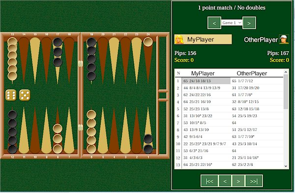 Backgammon Game Viewer - Example